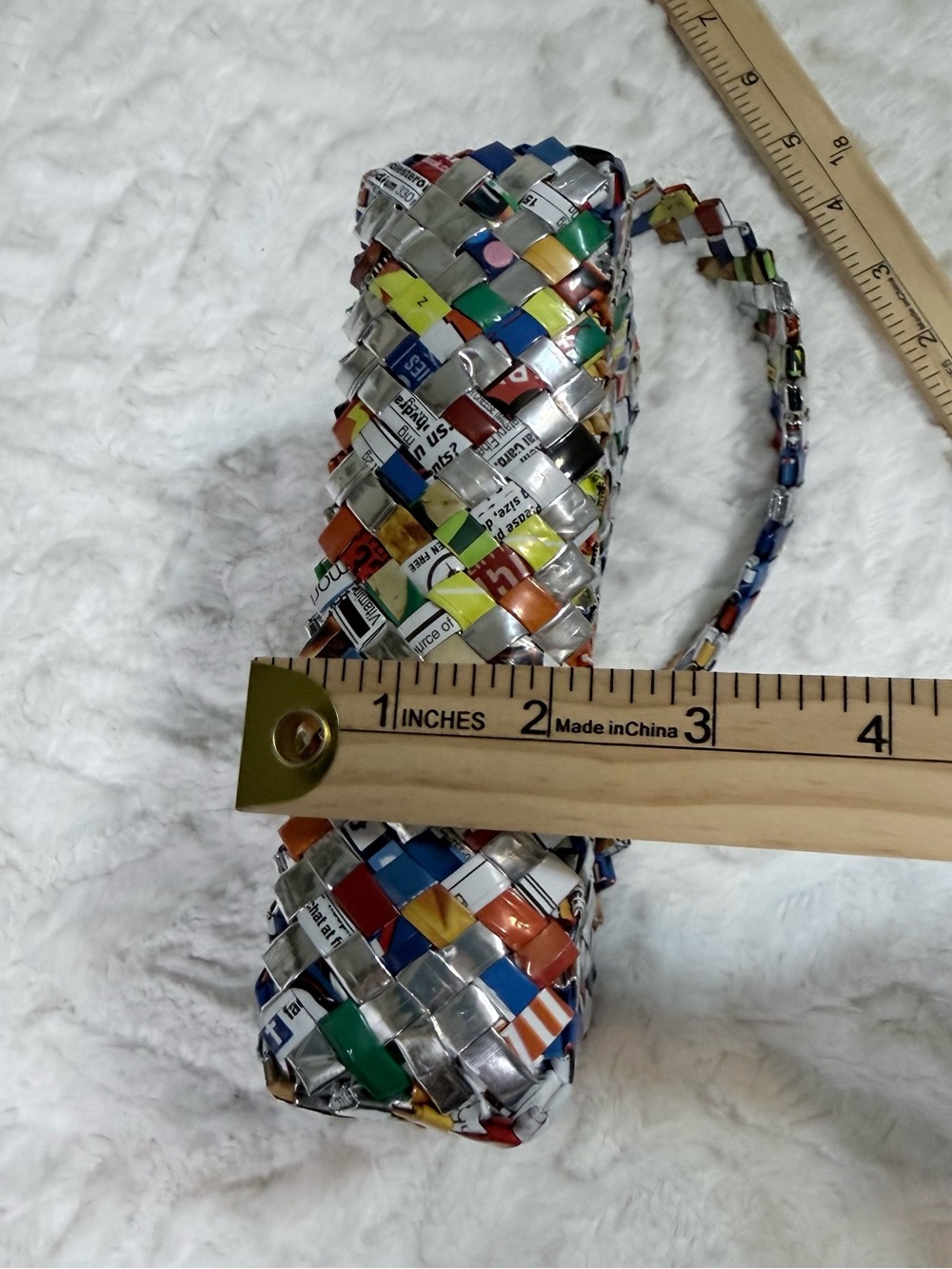 Source Unknown Multicolor Woven Shoulder Bag with Silver Accents - Picture 9 of 12